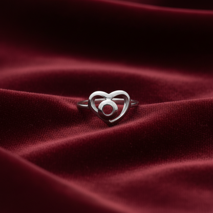 92.5 Silver Heart Ring for Women Size 12 | Stylish Romantic Design | Elegant Gift Jewellery