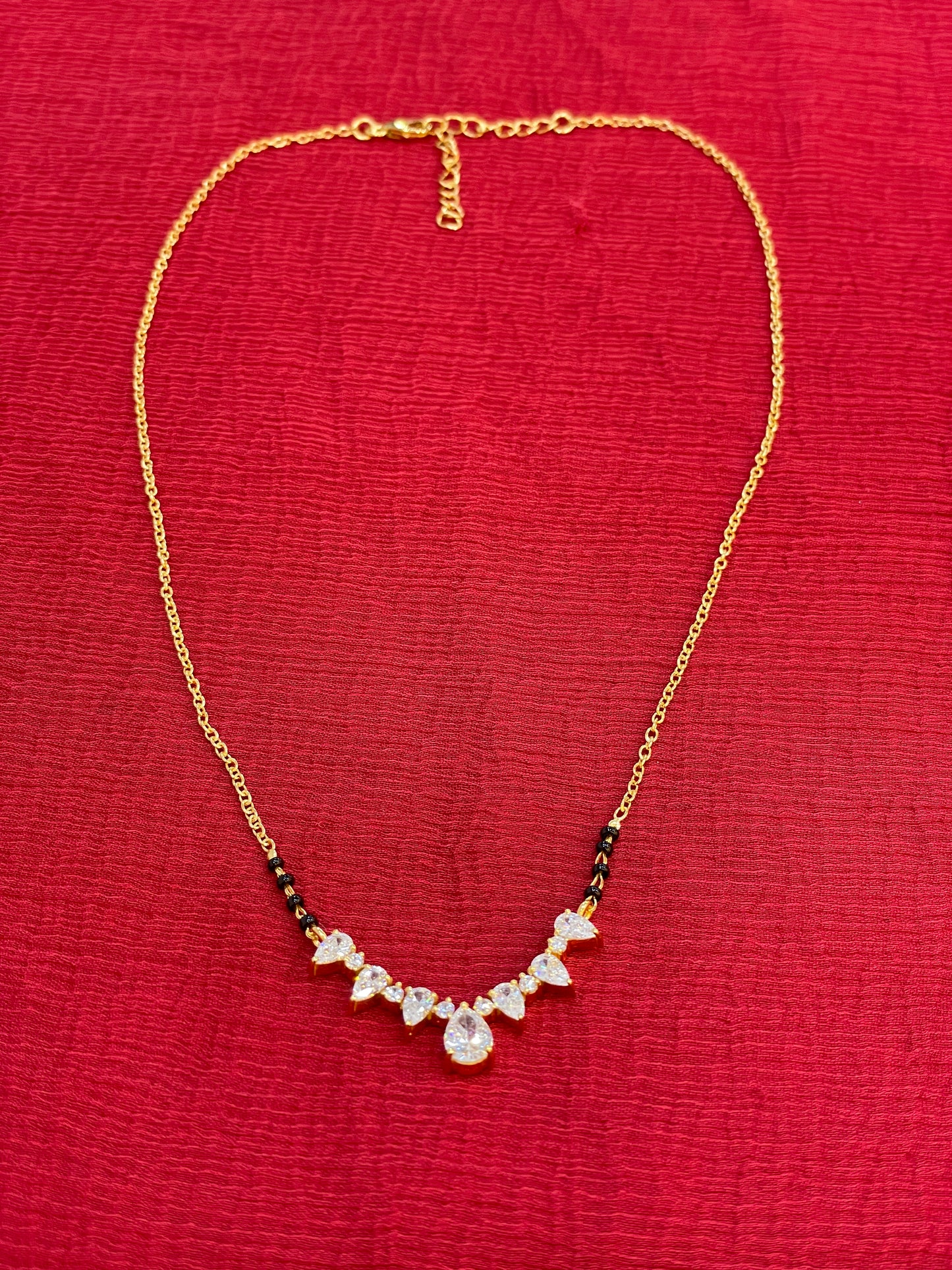 925 Silver Gold Plated Royal Black Bead Chain