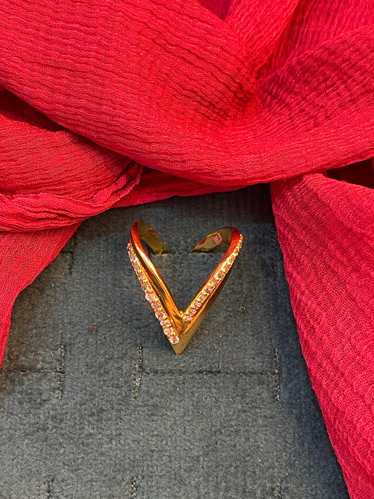 92.5 silver gold plated classy vanki ring
