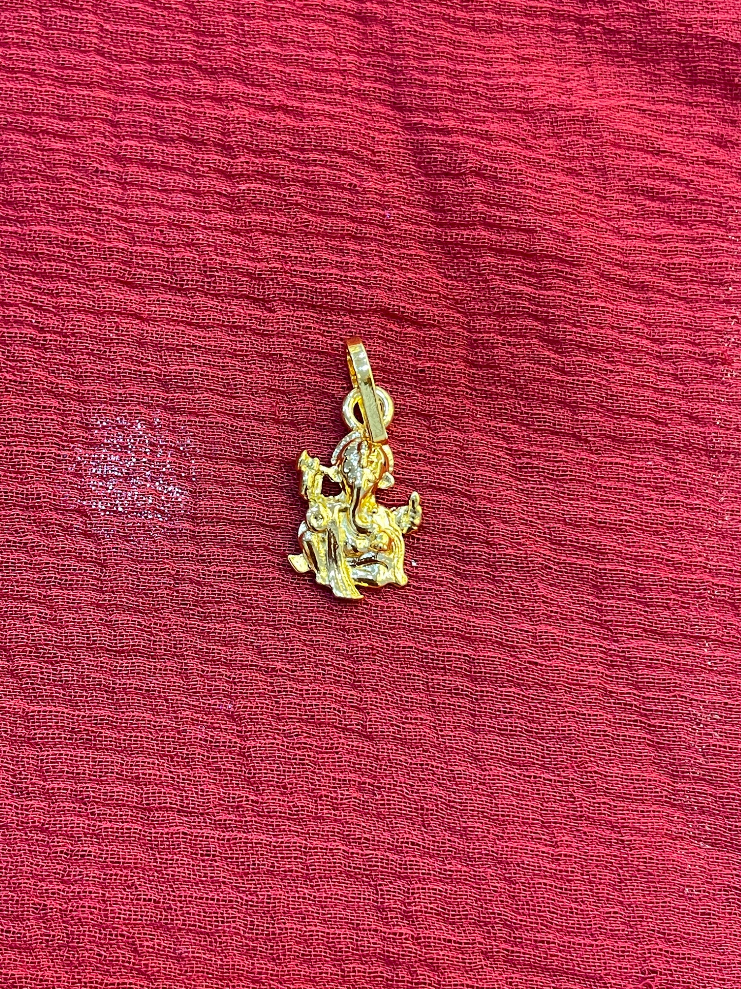 92.5 silver gold plated Ganesha pendant