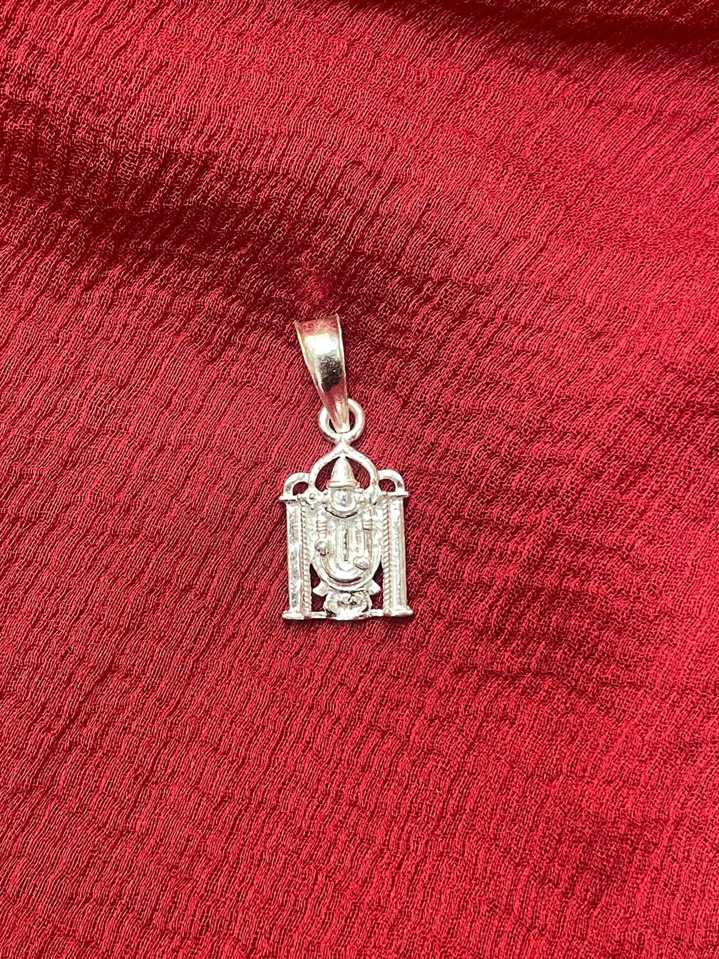 92.5 Silver Tirupati Balaji (Venkateswara Swamy) Design Pendant for Men &amp; Women – Temple Style