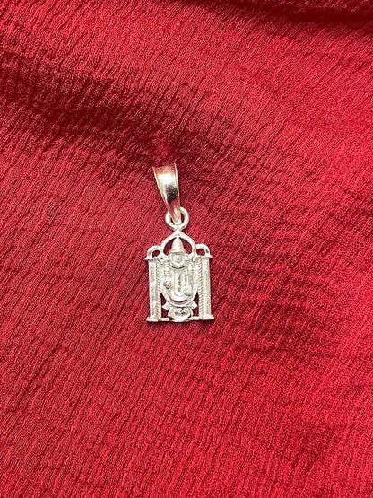 92.5 Silver Tirupati Balaji (Venkateswara Swamy) Design Pendant for Men &amp; Women – Temple Style