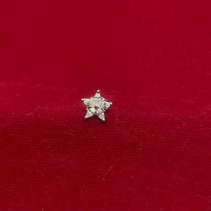 92.5 Sterling Silver Marquise CZ Flower Stud