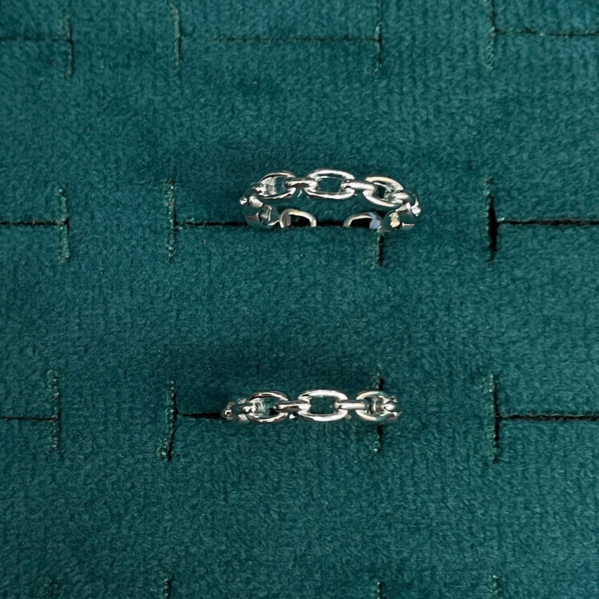 92.5 Silver Chain Link Band Toe Rings