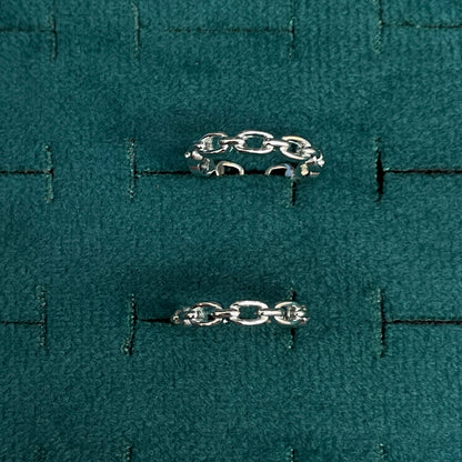 92.5 Silver Chain Link Band Toe Rings