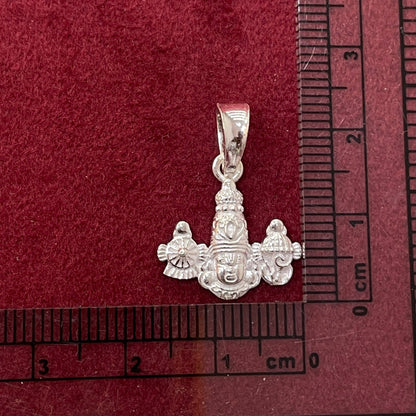 92.5 Sterling Silver Lord Venkateswara Face Pendant