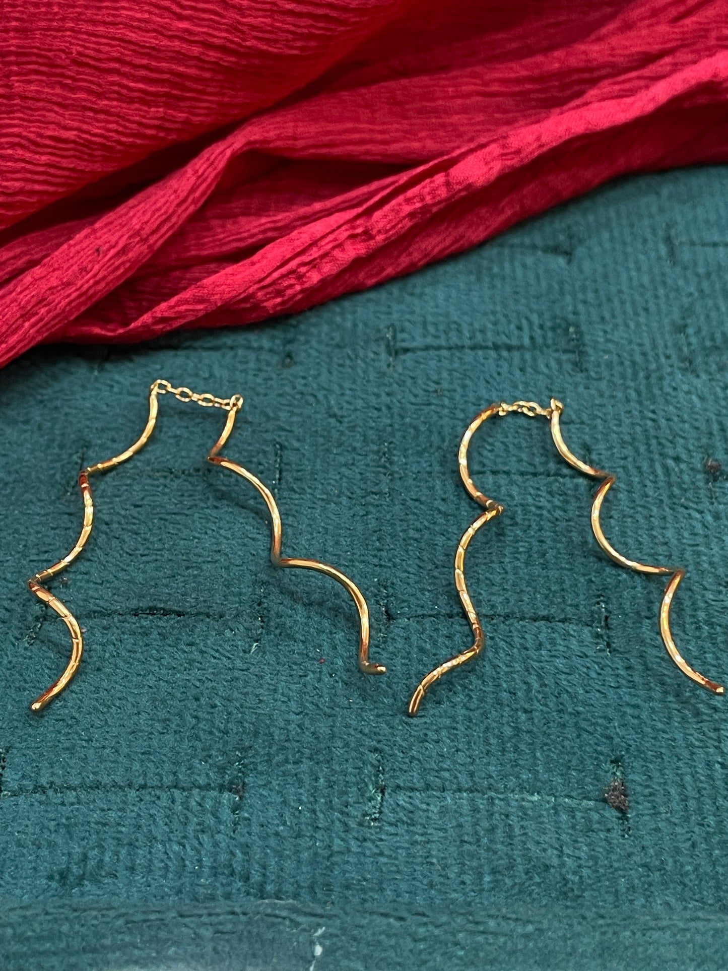 925 Silver Gold Plated Dual Spiral Earrings for Women | Contemporary Swirl Design