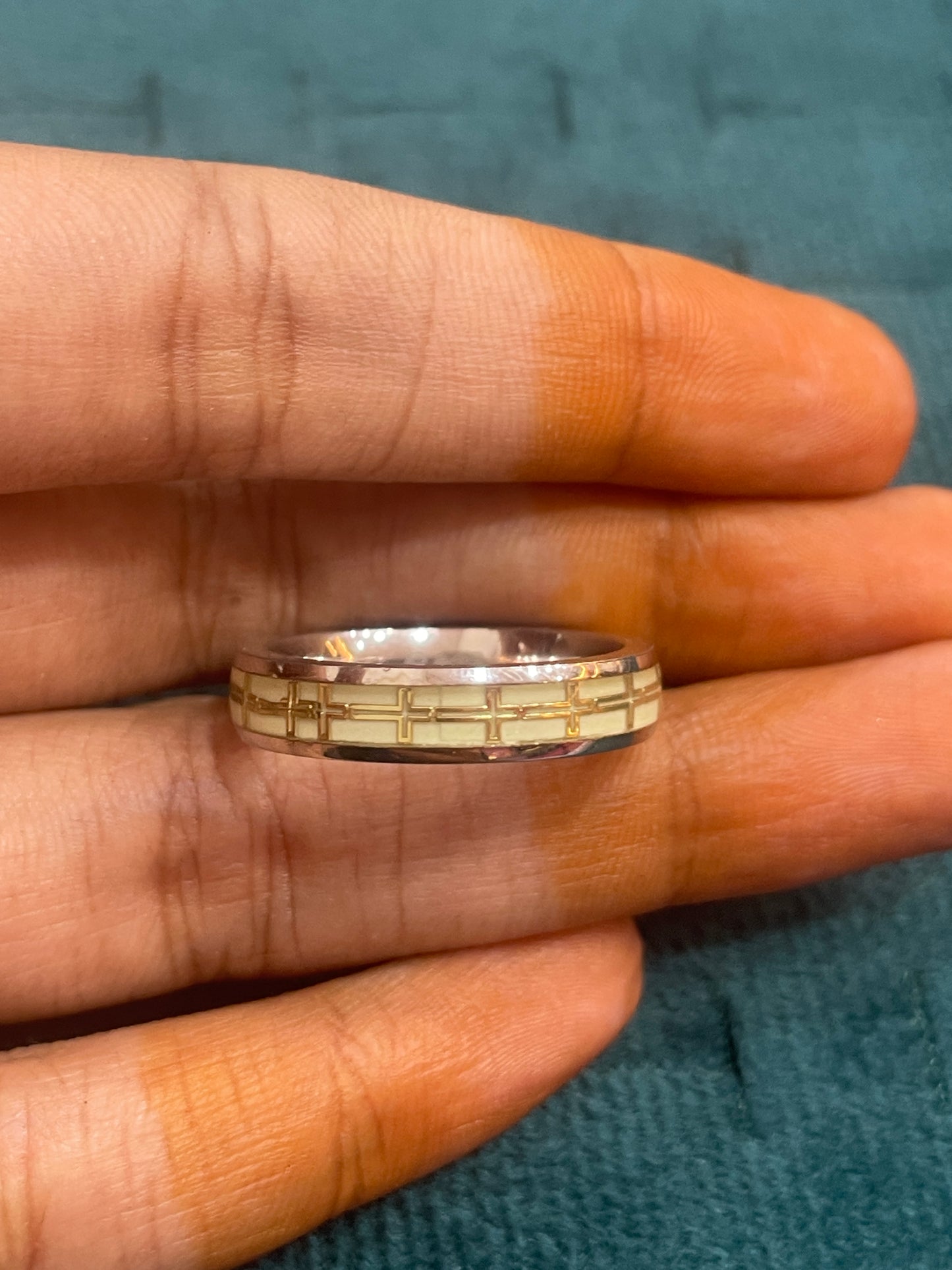 92.5 Silver Radium Men’s Ring Size 21 | Stylish Glow Design | Elegant Jewellery