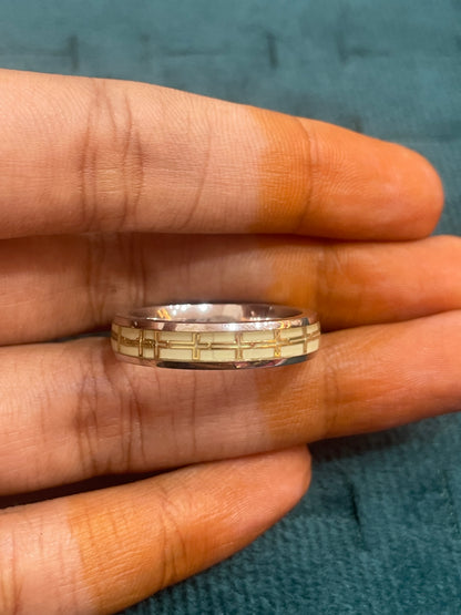 92.5 Silver Radium Men’s Ring Size 21 | Stylish Glow Design | Elegant Jewellery