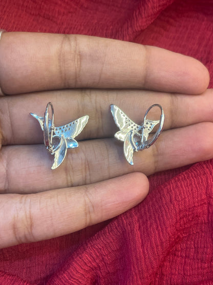 92.5 Silver Hummingbird Pendant Set for Women | Elegant Nature-Inspired Design | Matching Jewellery Set
