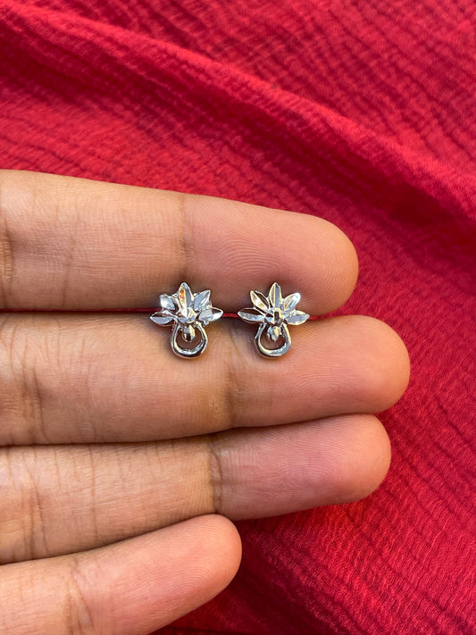 92.5 Silver Minimal Stud Earrings for Women | Clean Elegant Design | Lightweight Jewellery