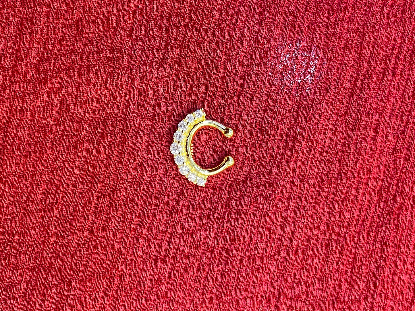 92.5 silver gold plated classy septum