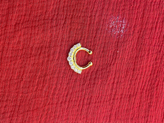 92.5 silver gold plated classy septum