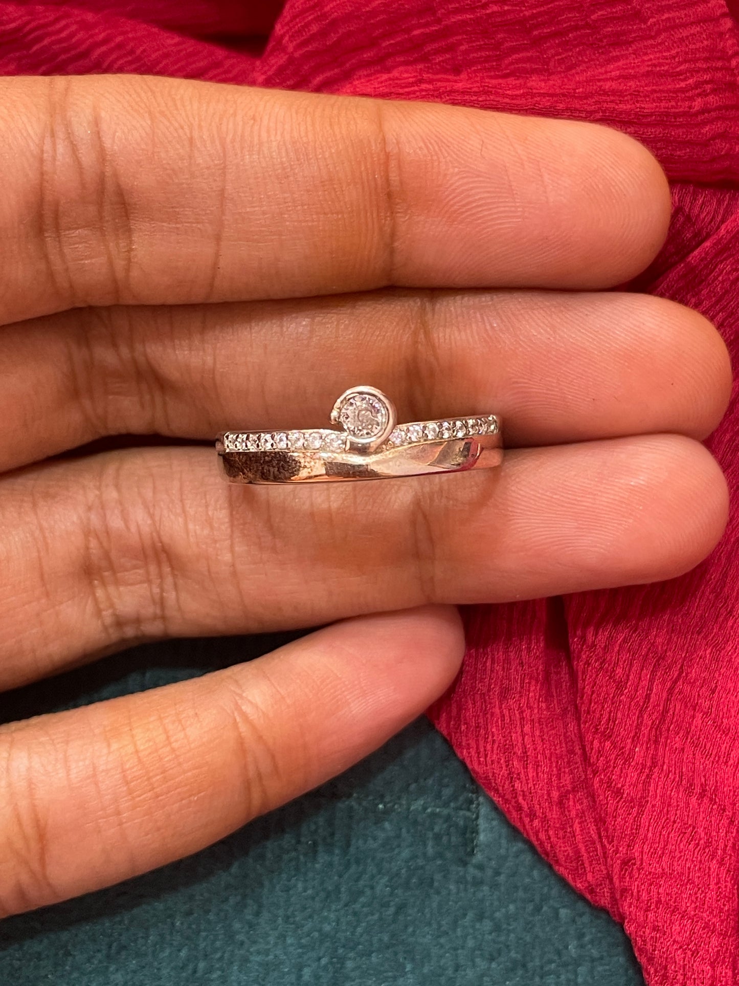 92.5 Silver Couple Rings for Men Size 21 & Women Size 13 | Stylish Twin Design | Elegant Love Jewellery