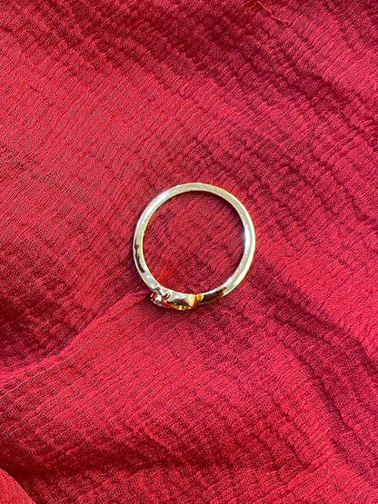 92.5 Silver Gold Plated Elegant Heart Ring for Women | Stylish Love Design |Jewellery