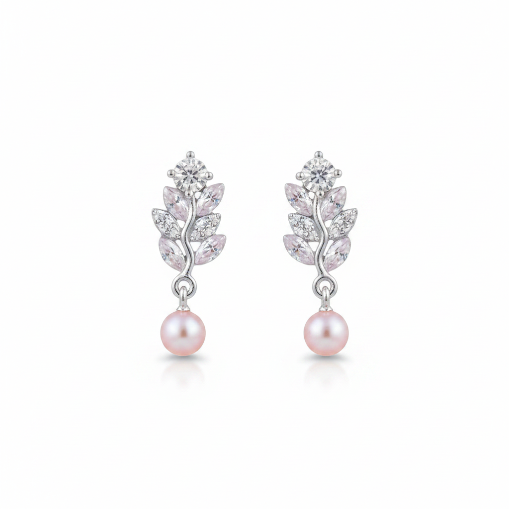 92.5 Silver Leaf Earrings for Women | Classy Minimal Design | Elegant Jewellery pair