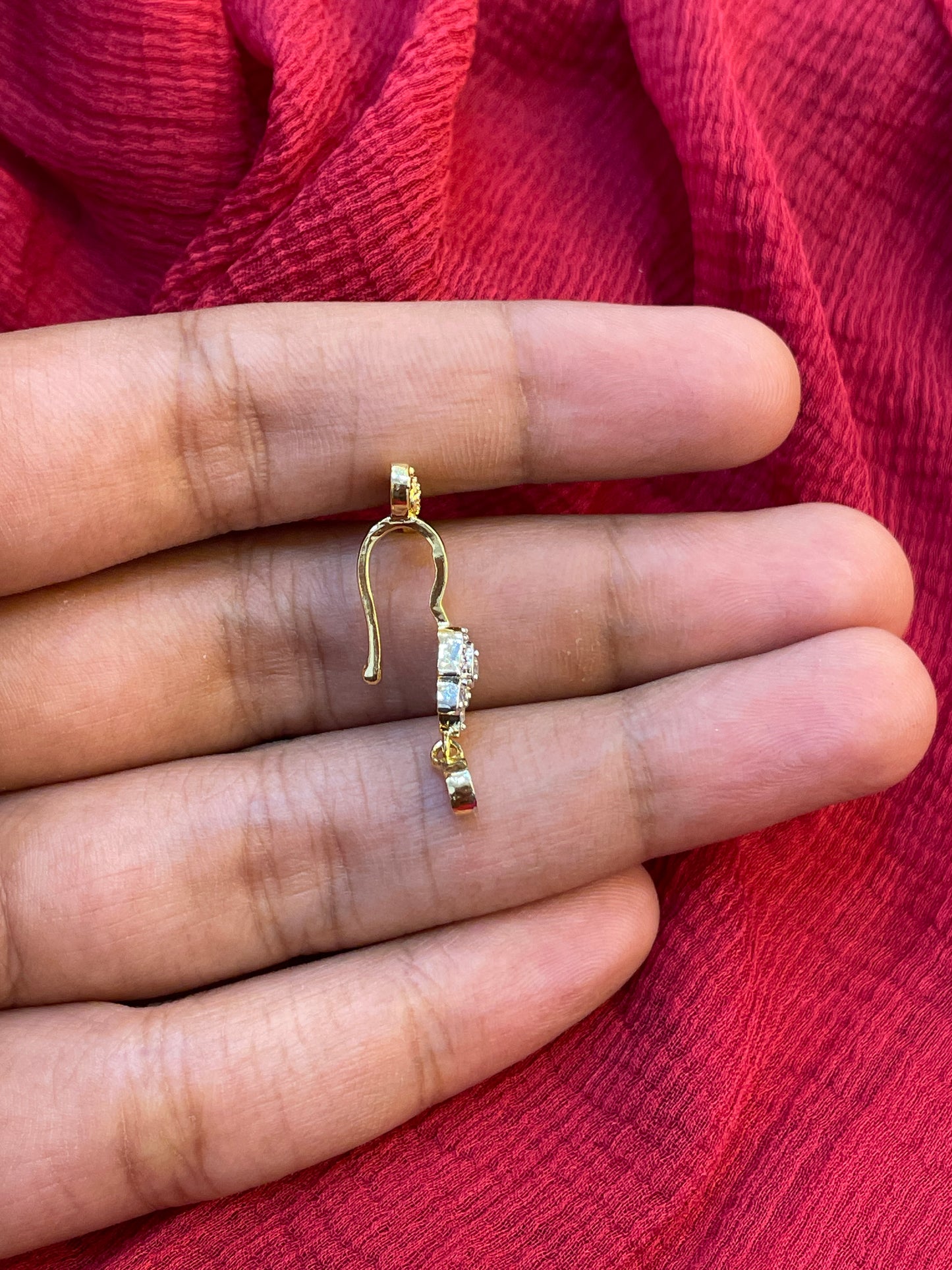 92.5 Silver Parrot Press-On Bugadi for Women | Temple Style Non-Piercing Ear Cuff | Traditional Jewellery