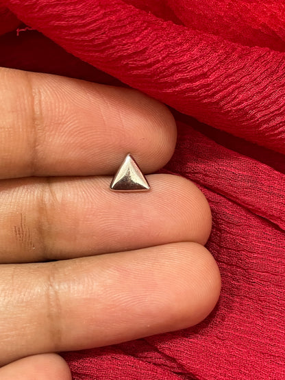 92.5 Silver Triangle Earring Single Piece for Women | Minimal Geometric Design | Stylish Jewellery