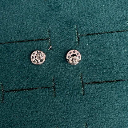 92.5 Silver Round Stud Earrings | Classy Everyday Design | Jewellery pair