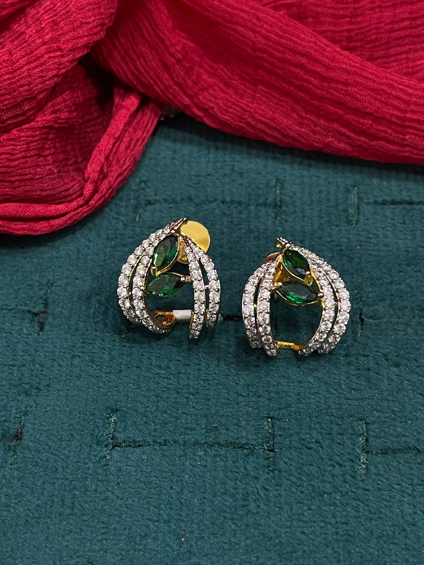 92.5 Silver Leaf Shaped Earrings | Elegant Nature Inspired Design | Jewellery
