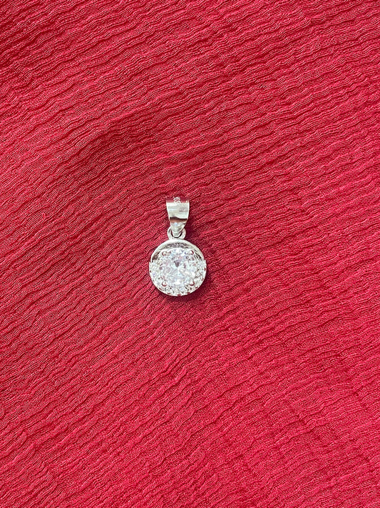 92.5 silver classy stylish white stone pendant
