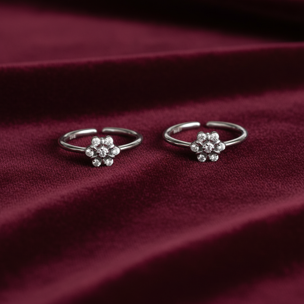 92.5 silver toe ring 