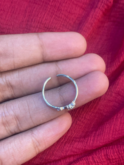 92.5 Silver Hello Kitty Toe Rings for Women & Girls | Cute Cartoon Design | Adjustable Jewellery