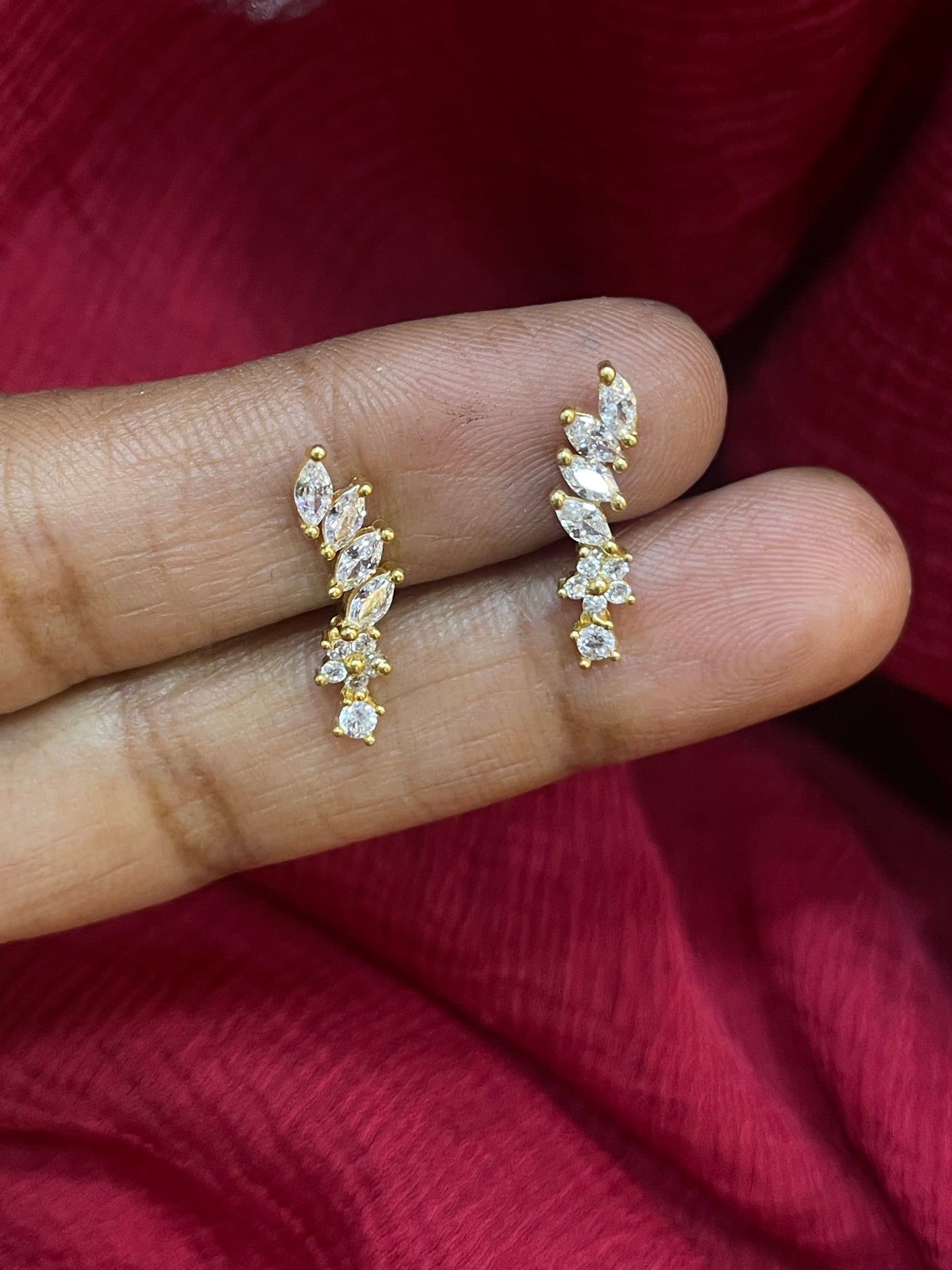 925 Silver Gold Plated Wing Studs for Women | Whimsical Design