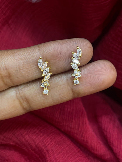 925 Silver Gold Plated Wing Studs for Women | Whimsical Design