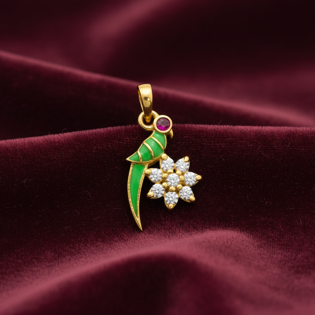 92.5 silver parrot pendant 
