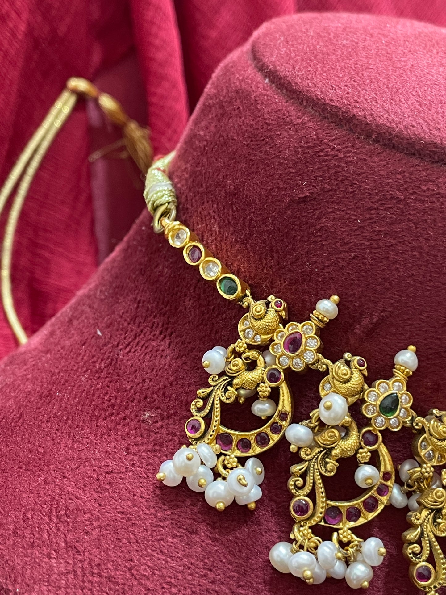 92.5 Silver Gold Plated Lakshmi Devi Necklace for Women | Divine Traditional Design | Temple Jewellery