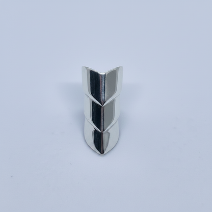 92.5 Sterling Silver Ear Cuff for Men | Triple Chevron Arrow Stack Design | No Piercing