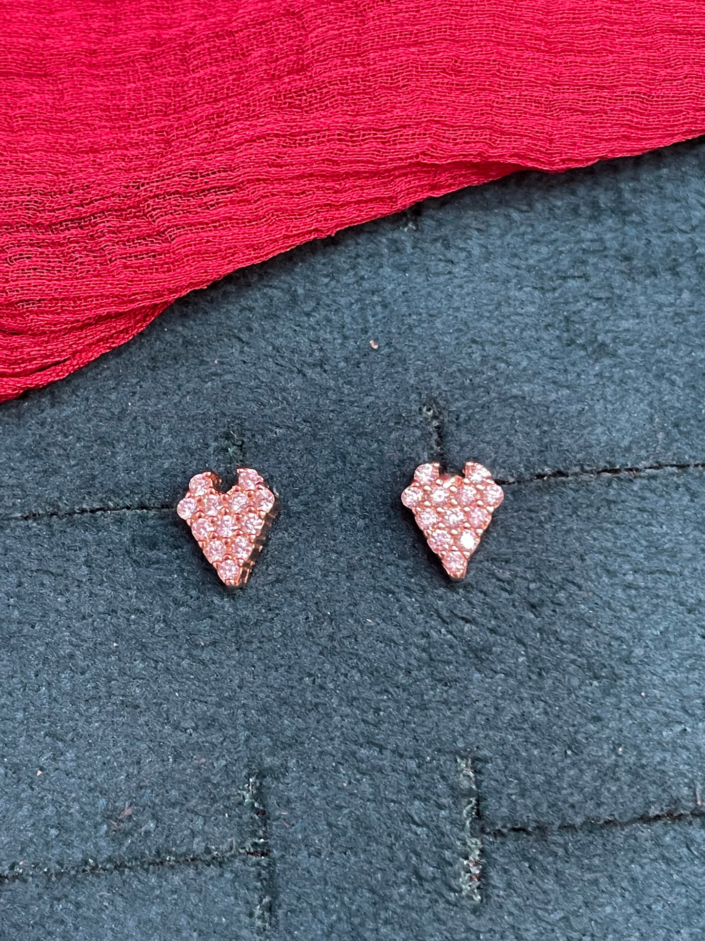 92.5 Silver Rose Gold Plated Studs | Stylish Elegant Design | Premium Jewellery