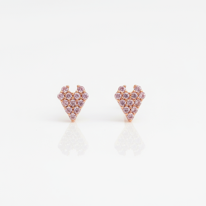 92.5 Silver Rose Gold Plated Studs | Stylish Elegant Design | Premium Jewellery