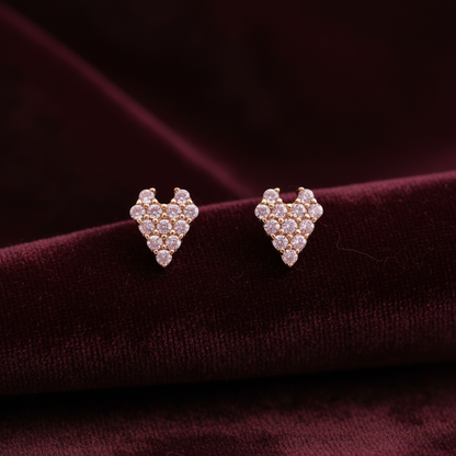 92.5 Silver Rose Gold Plated Studs | Stylish Elegant Design | Premium Jewellery