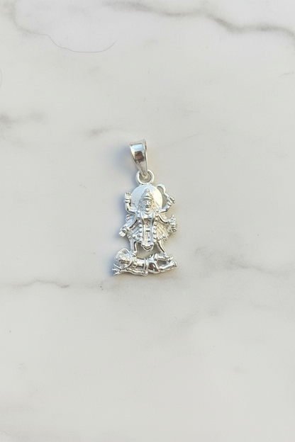 92.5 Silver Kali Mata Pendant for Men & Women | Goddess Kali Sacred Design | Spiritual Jewellery