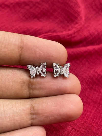 92.5 Silver Butterfly Earrings for Women | Stylish Cute Design | Elegant Trend Jewellery