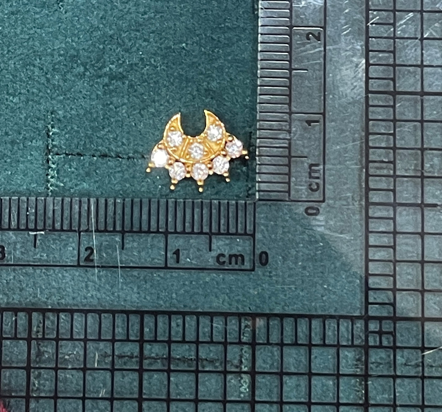 925 Silver Gold Plated Chandbali Studs