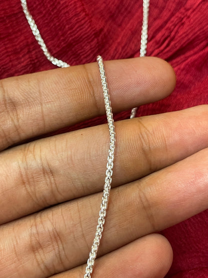 92.5 Silver Men’s Chain 20 Inches | Stylish Bold Link Design | Elegant Fashion Jewellery