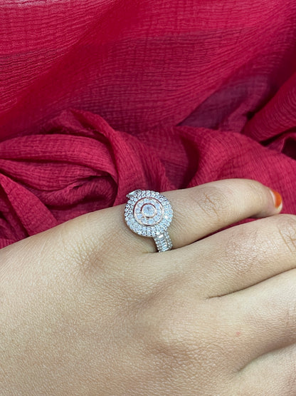 92.5 Silver Stylish Round Ring for Women Size 11 | Elegant Minimal Design | Daily Wear Jewellery