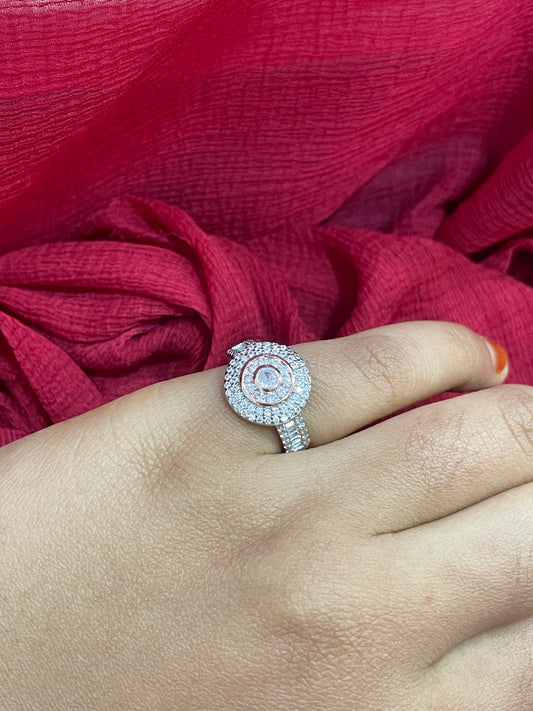 92.5 Silver Stylish Round Ring for Women Size 11 | Elegant Minimal Design | Daily Wear Jewellery