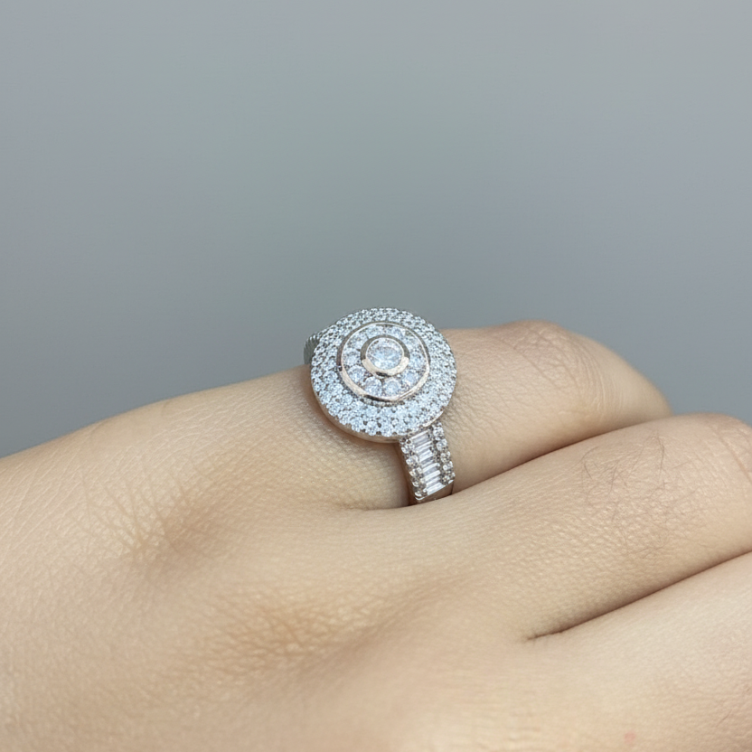 92.5 Silver Stylish Round Ring for Women Size 11 | Elegant Minimal Design | Daily Wear Jewellery
