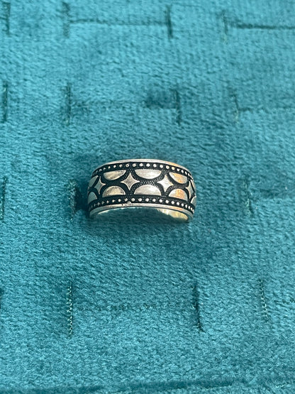 92.5 Silver Oxidised Men’s Ring Size 16 | Stylish Vintage Design | Elegant Jewellery