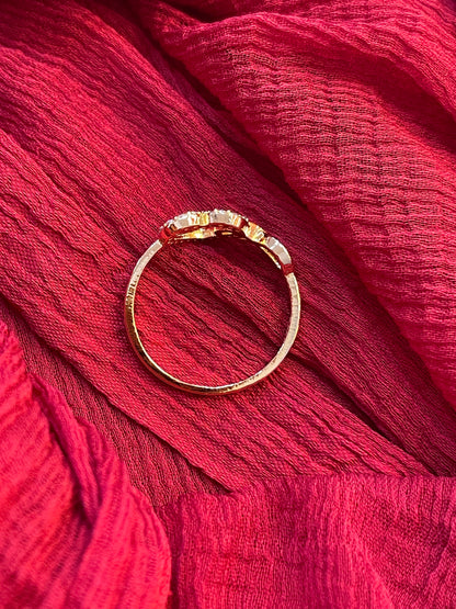 92.5 Silver Gold Plated Heart Infinity Ring for Women Size 10 | Elegant Love Symbol | Jewellery