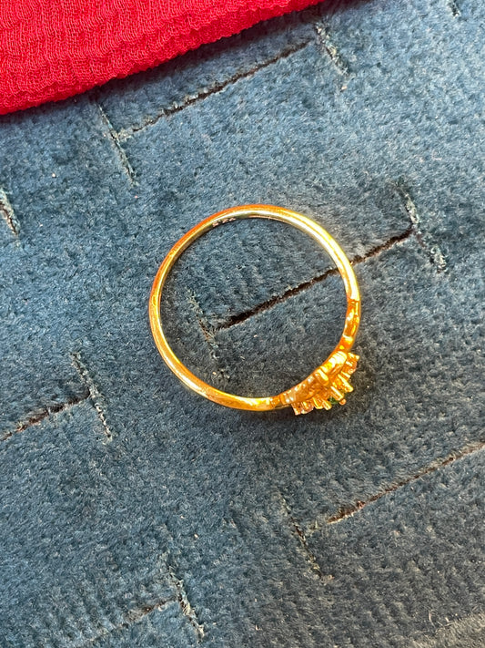 92.5 silver gold plated classy ring size 17