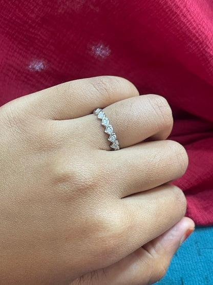 92.5 Silver Ring for Women Size 13 | Stylish Satin Finish | Elegant Fashion Jewellery