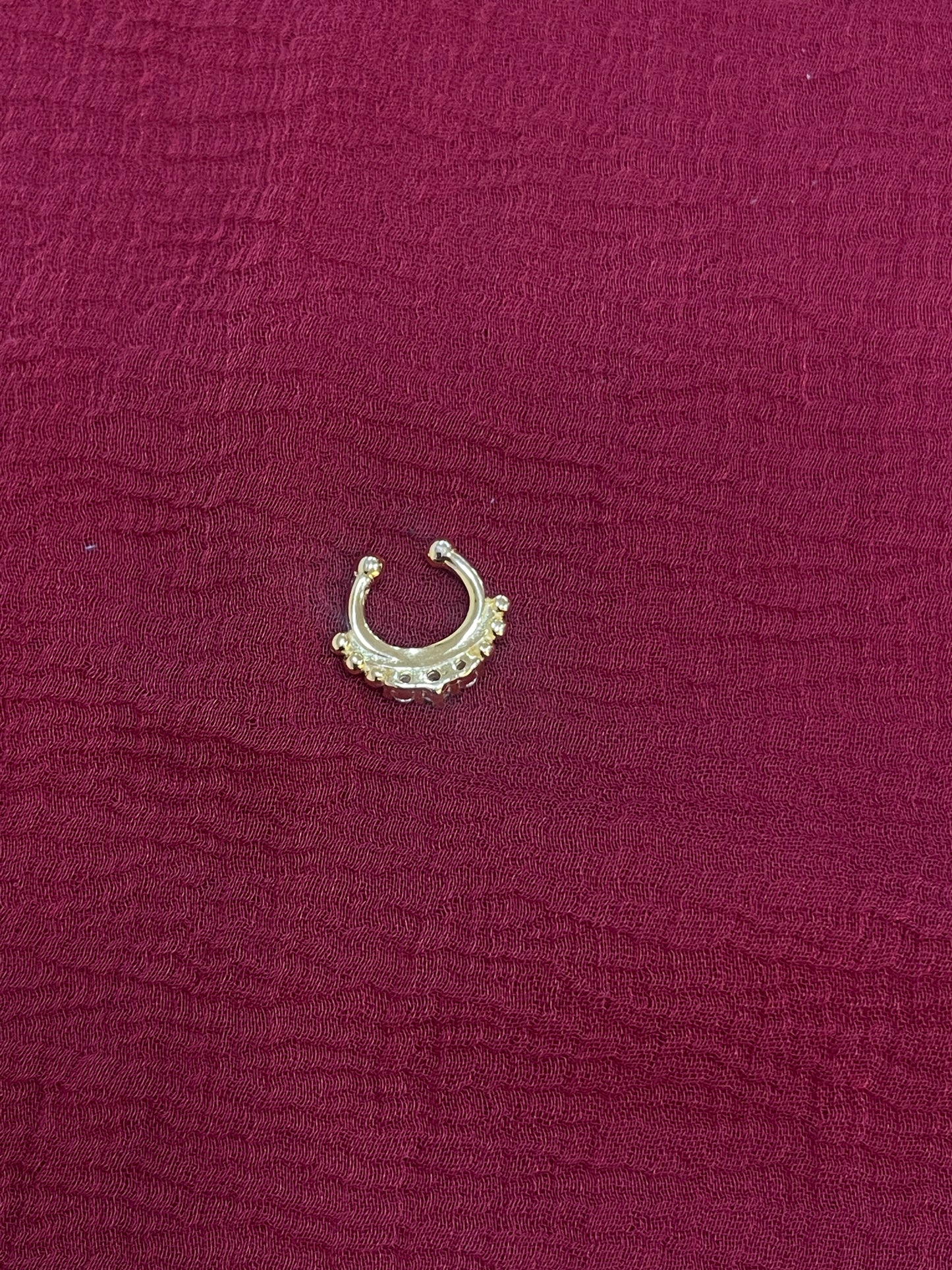 92.5 Silver Gold Plated Graceful Septum