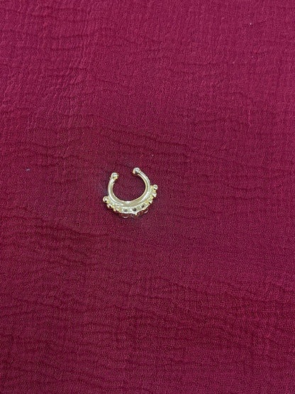 92.5 Silver Gold Plated Graceful Septum