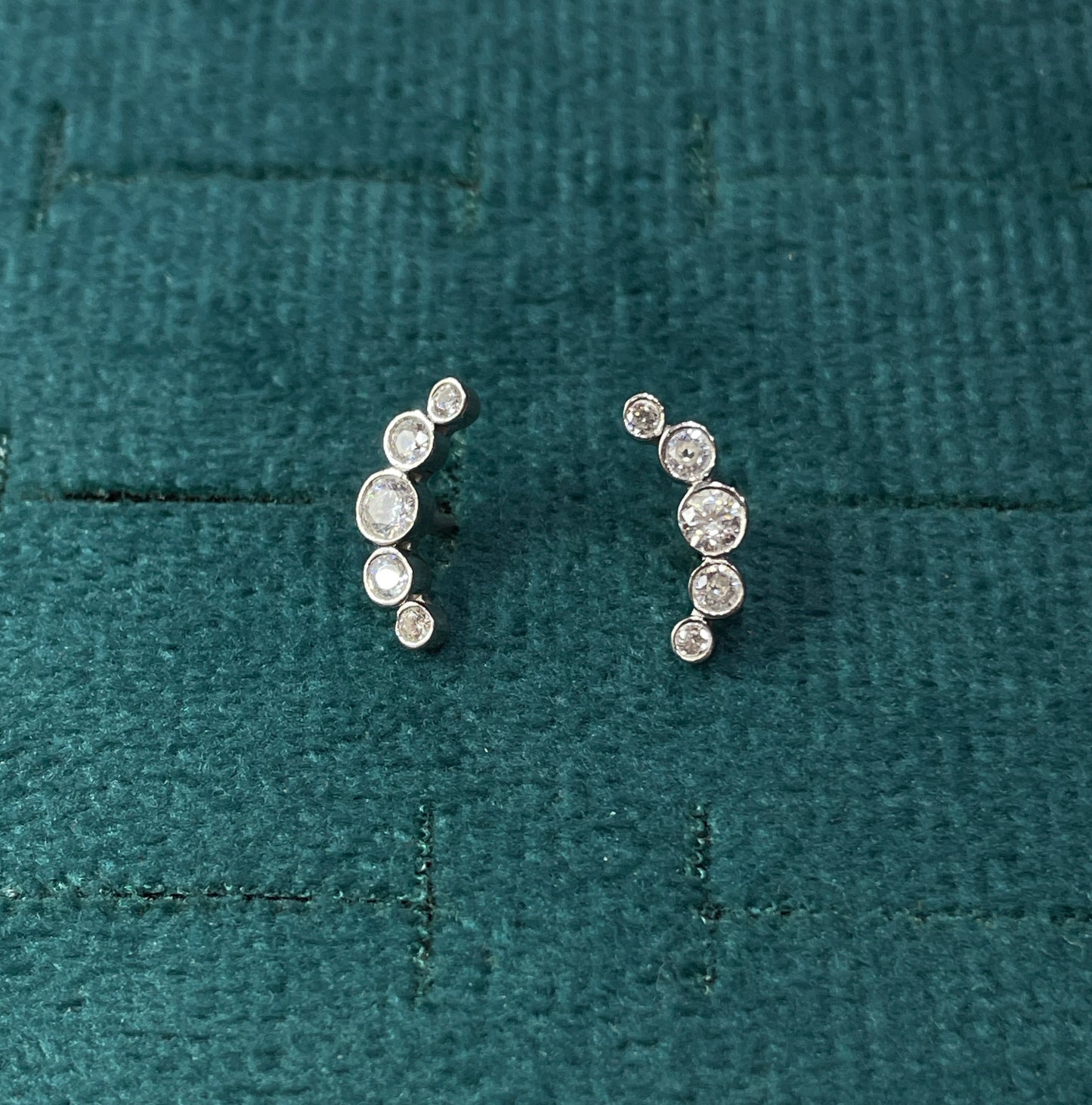 92.5 Silver Sparkle Second Studs