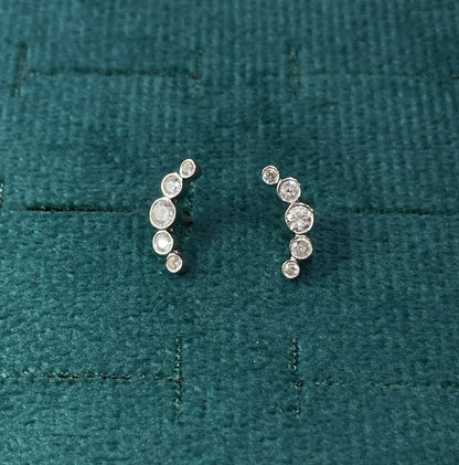 92.5 Silver Sparkle Second Studs